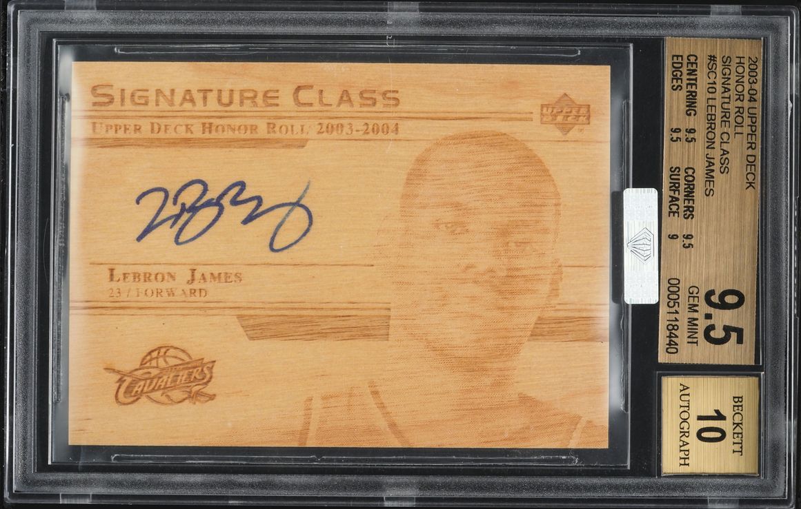 2003 Upper Deck Honor Roll Signature LeBron James ROOKIE AUTO #SC10 MBA BGS 9.5