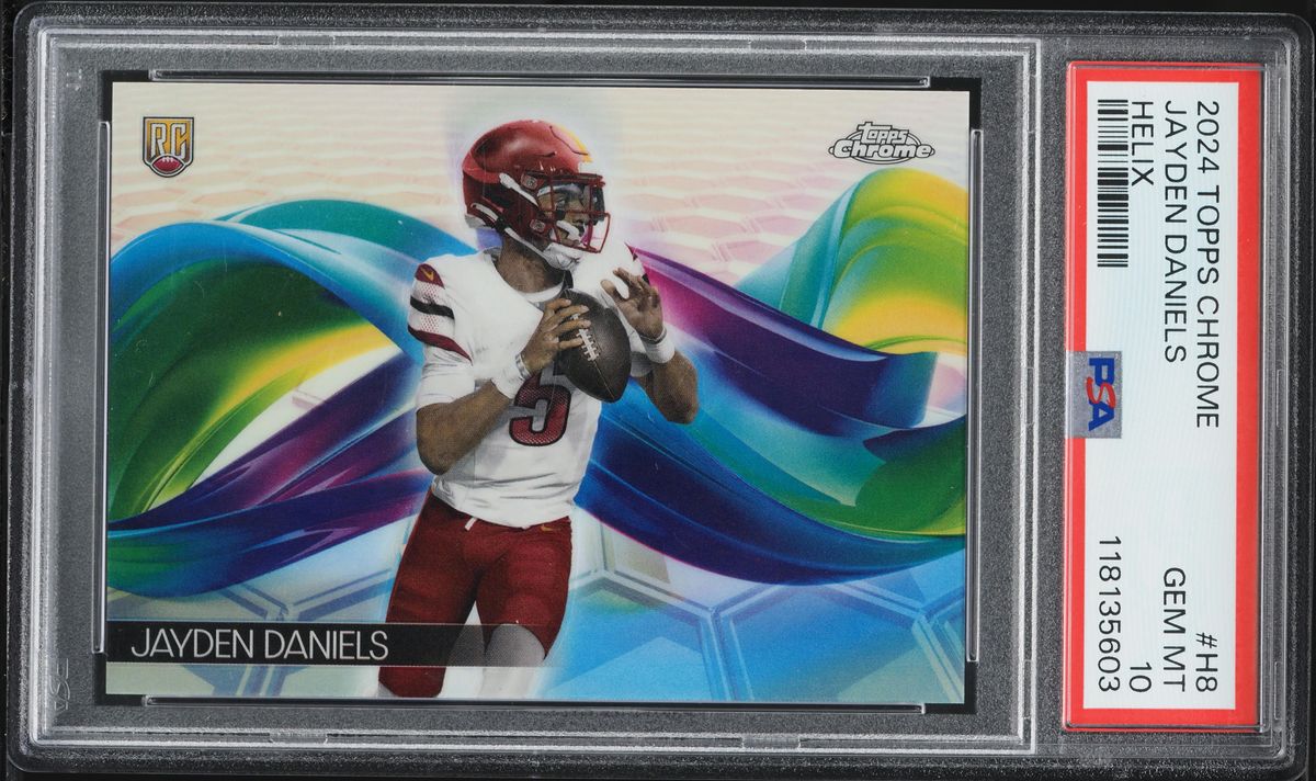 2024 Topps Chrome Helix Jayden Daniels ROOKIE #H-8 PSA 10 GEM MINT