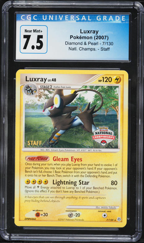2007 Pokemon Diamond & Pearl National Championships Staff Luxray #7 PSA 9 MINT on Fanatics Collect 2007 Pokemon Diamond & Pearl National Championships Staff Luxray #7 PSA 9 MINT on Fanatics Collect