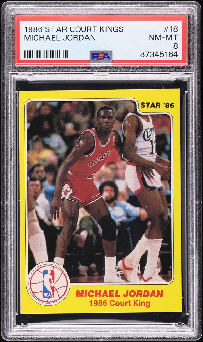 1986 Star Court Kings Michael Jordan ROOKIE #18 PSA 8 NM-MT