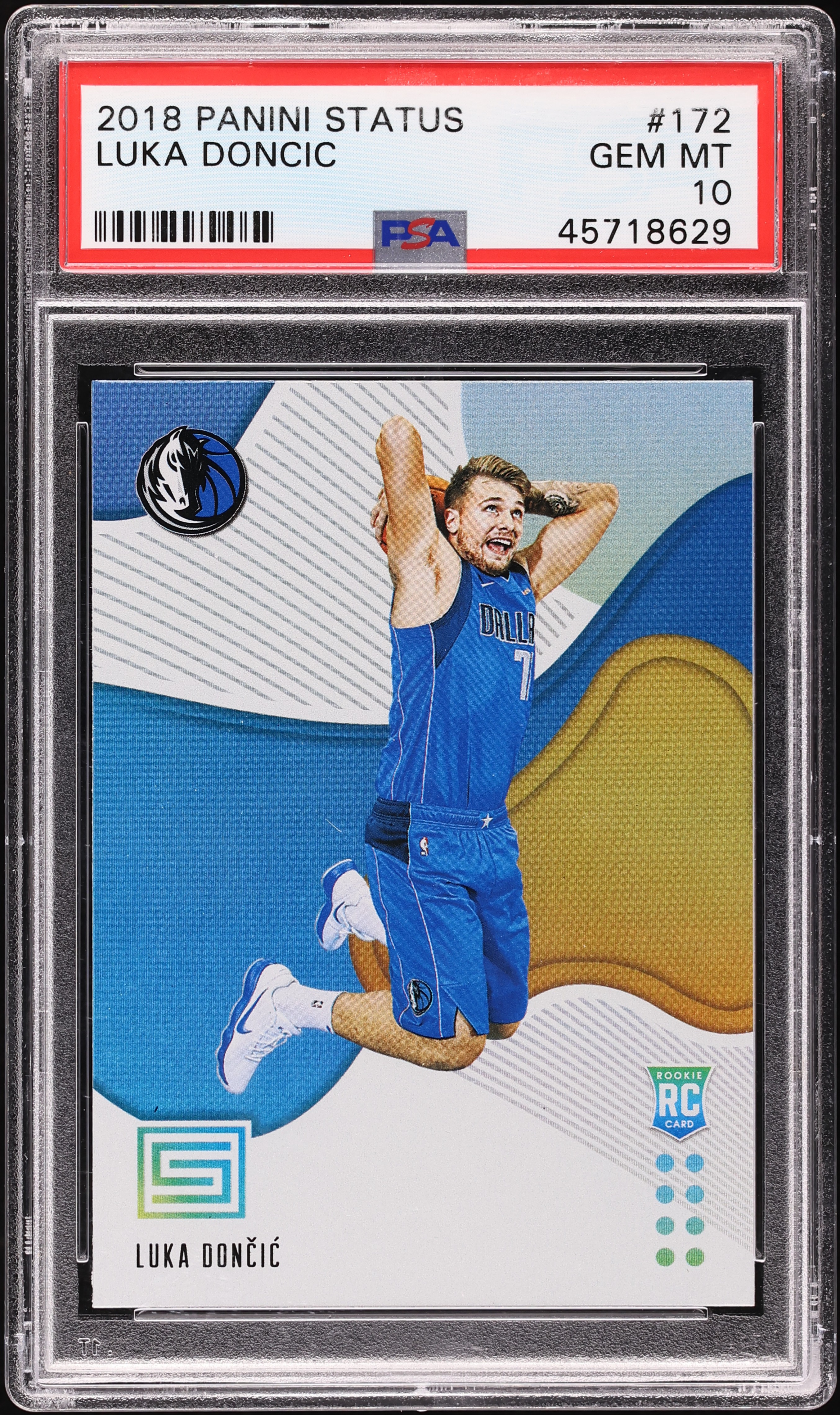 2018 Panini Status Luka Doncic ROOKIE #172 PSA 10 GEM MINT on