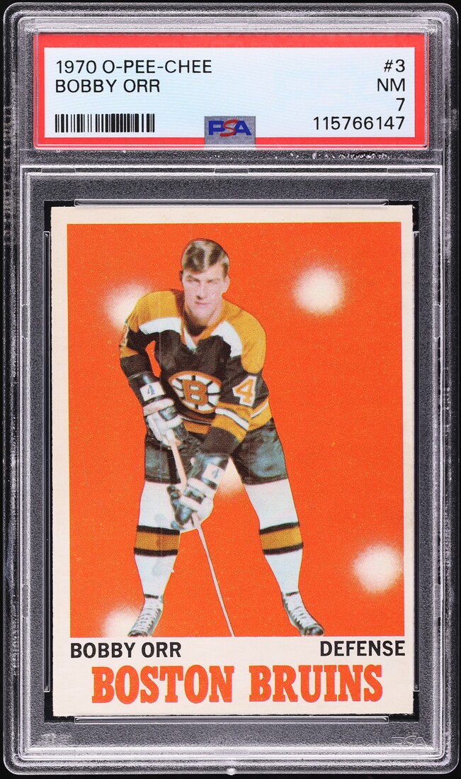1970 O-Pee-Chee Hockey Bobby Orr #3 PSA 7 NRMT
