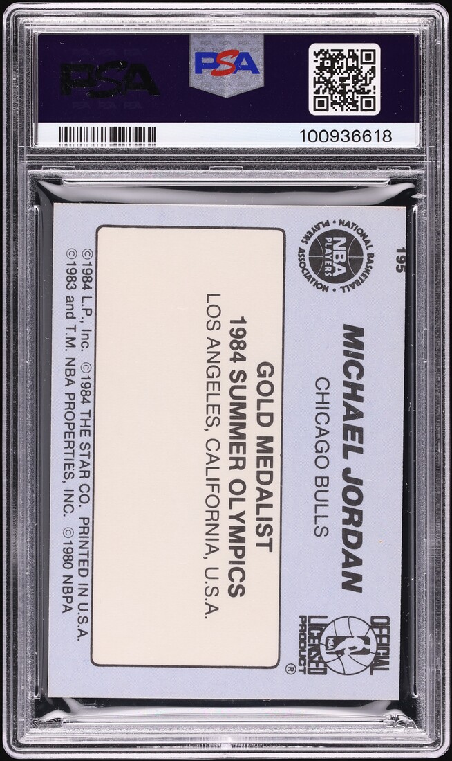 1984 Star Basketball Michael Jordan ROOKIE #195 PSA 7 NRMT