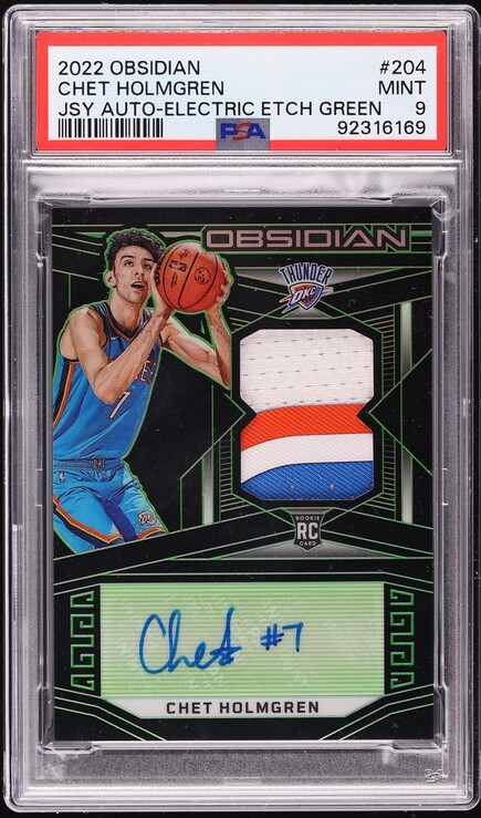 2022 Select Blue Chet Holmgren ROOKIE AUTO /49 #RSCHR PSA 10 GEM