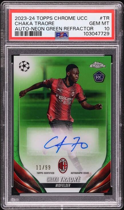 2023 Topps Chrome Disney 100 Anton Ego Green /99 PSA 10 #57 on