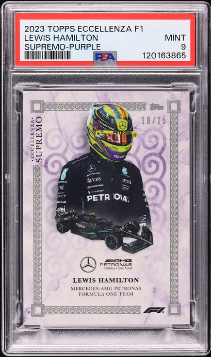 2023 Topps Eccellenza Formula 1 F1 Supremo Purple Lewis Hamilton
