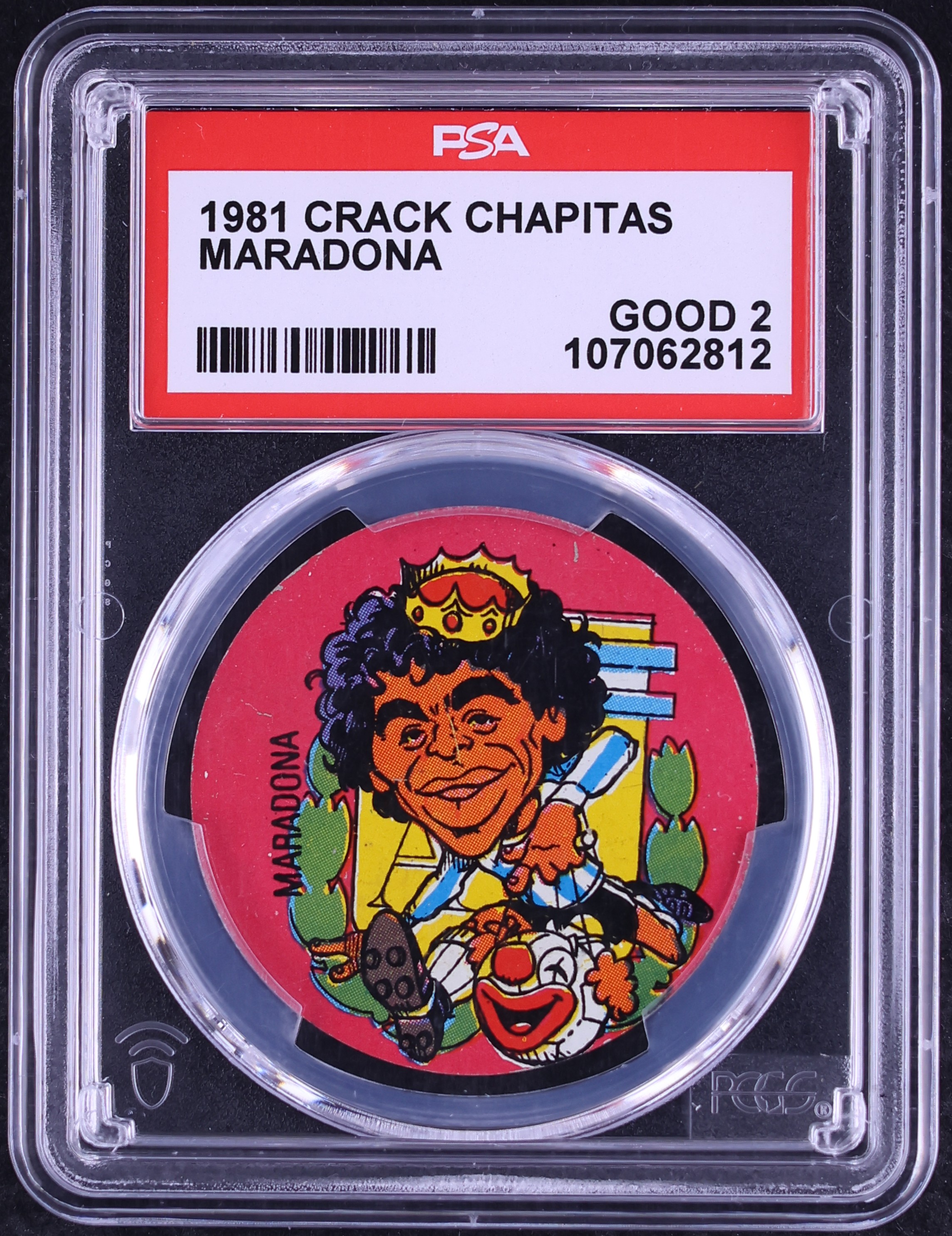 1981 Crack Chapitas Diego Maradona PSA 2 GD on Fanatics Collect