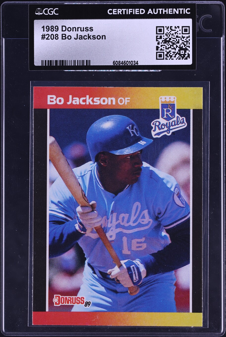 1989 Donruss Bo Jackson #208 CGC AUTH