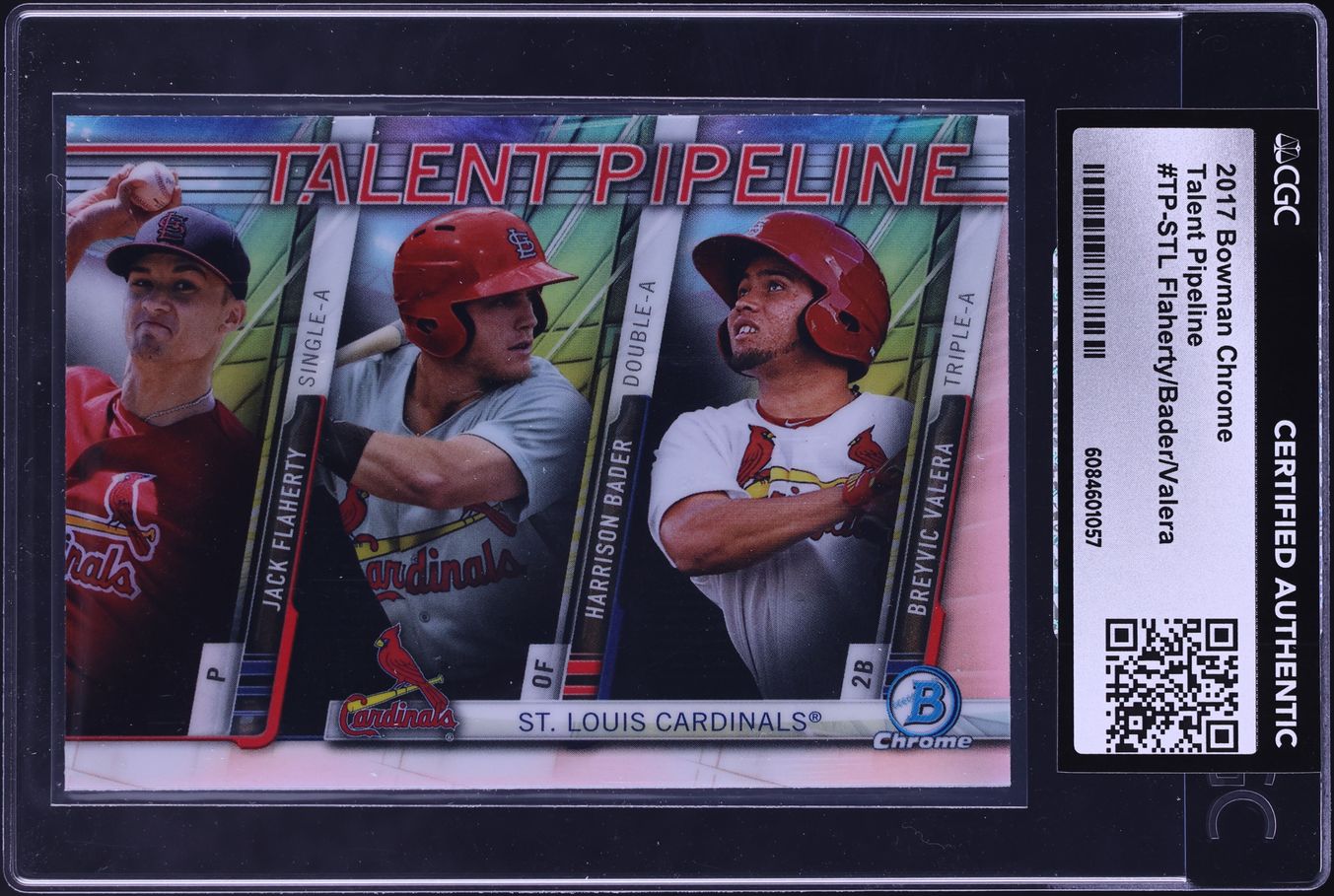 2017 Bowman Chrome Talent Pipeline Flaherty Bader Valera #TP-STL CGC AUTH