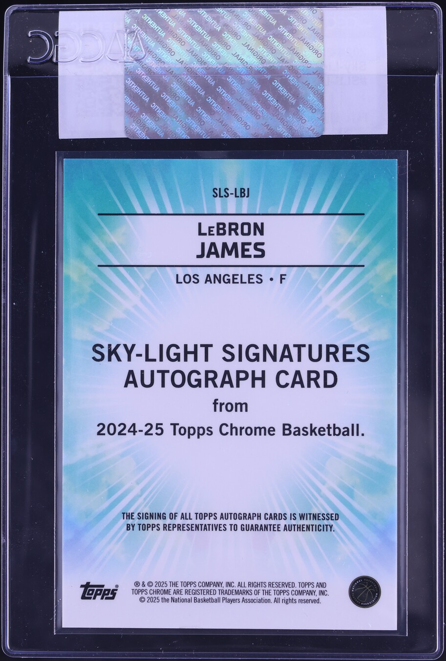 2024 Topps Chrome Sky-Light Signatures LeBron James AUTO #SLS-LBJ CGC AUTH  on Fanatics Collect