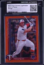 2025 Topps Chrome LogoFractor Orange Ty France /25 #228 CGC AUTH
