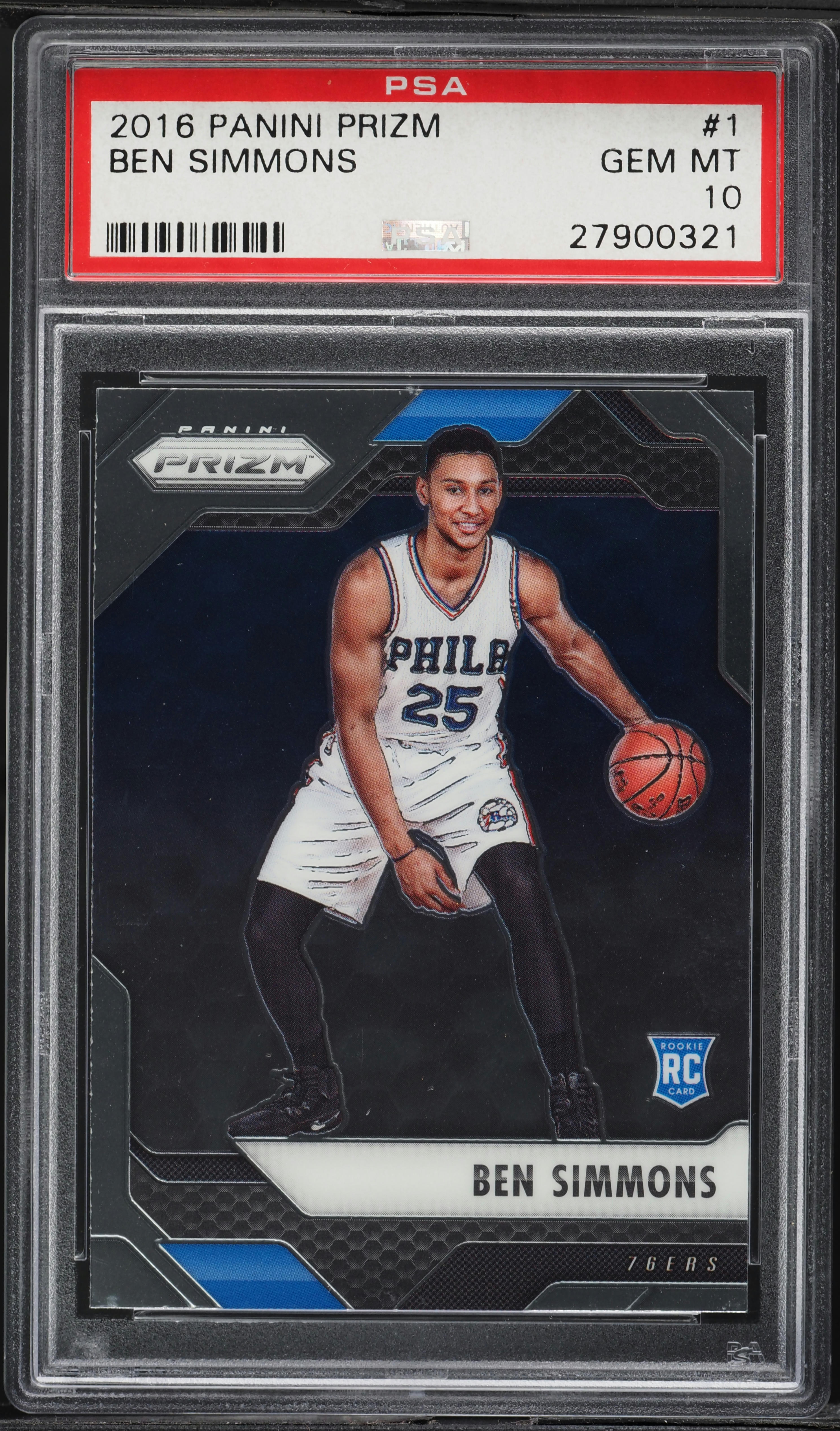 2016 Panini Prizm Ben Simmons ROOKIE #1 PSA 10 GEM MINT on