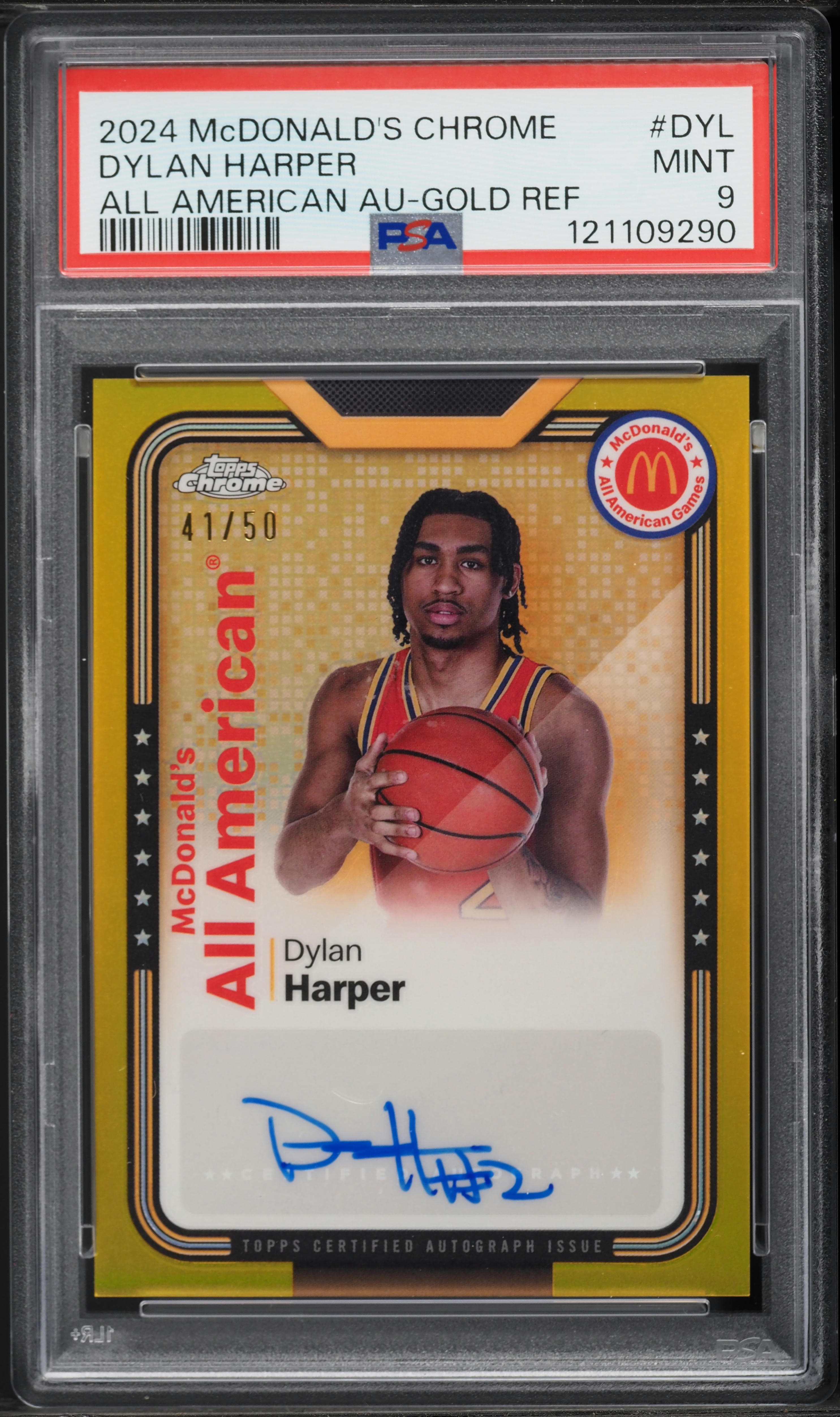 2024 Topps Chrome McDonald's All-American Gold Ref Dylan Harper