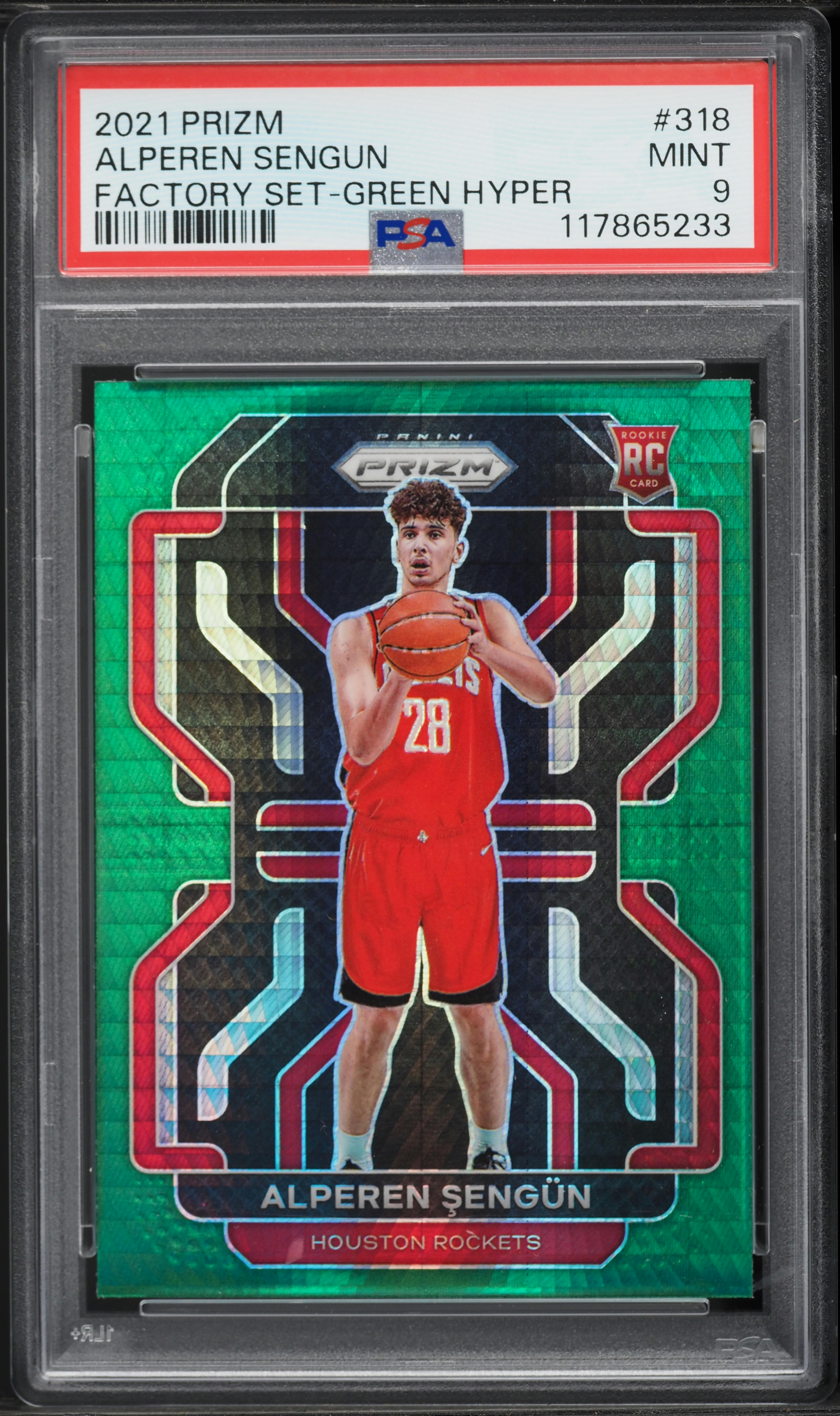 2021 Panini Prizm Factory Set Green Hyper Alperen Sengun ROOKIE