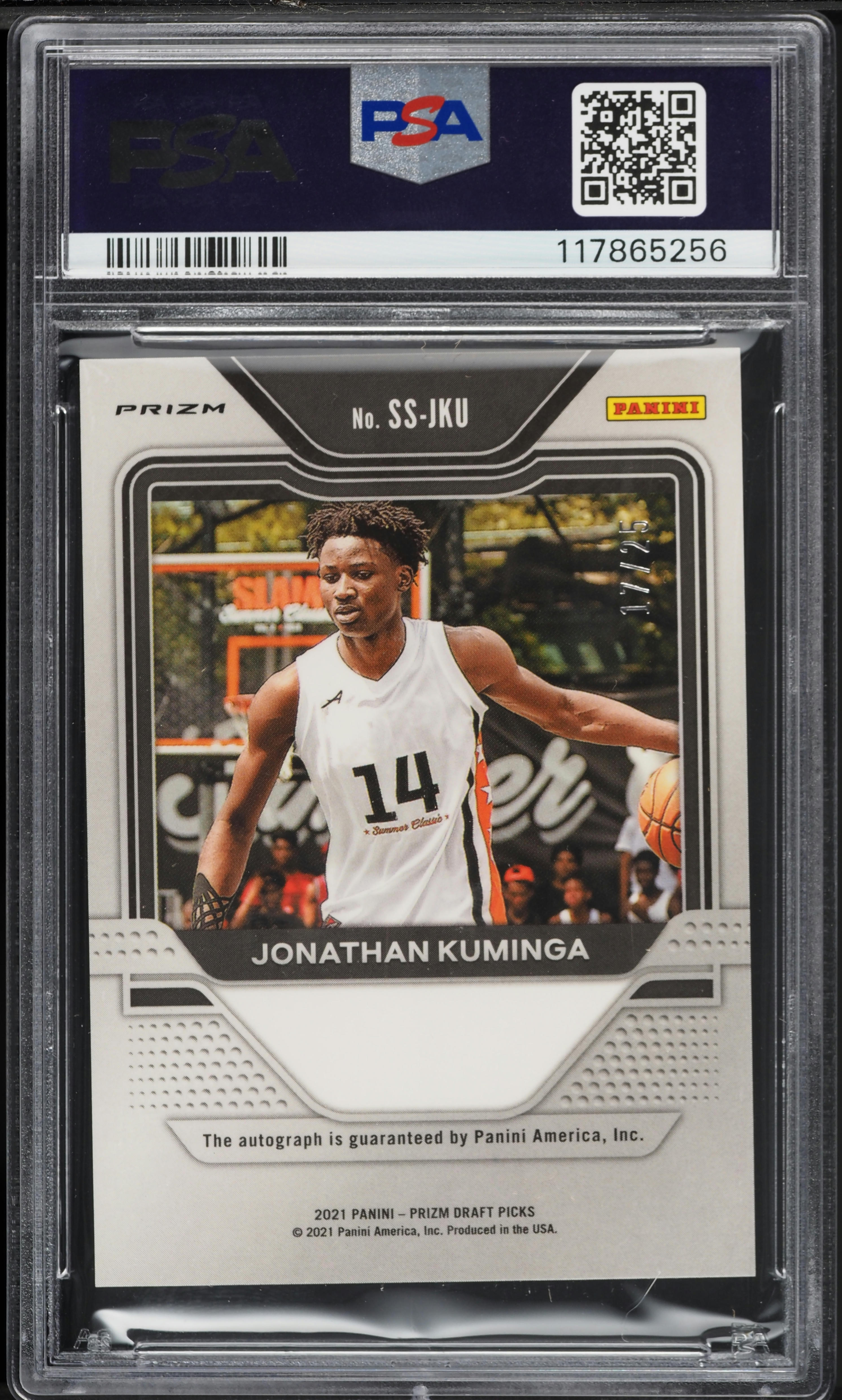 2021 Panini Prizm Sensational Blue Ice Jonathan Kuminga ROOKIE