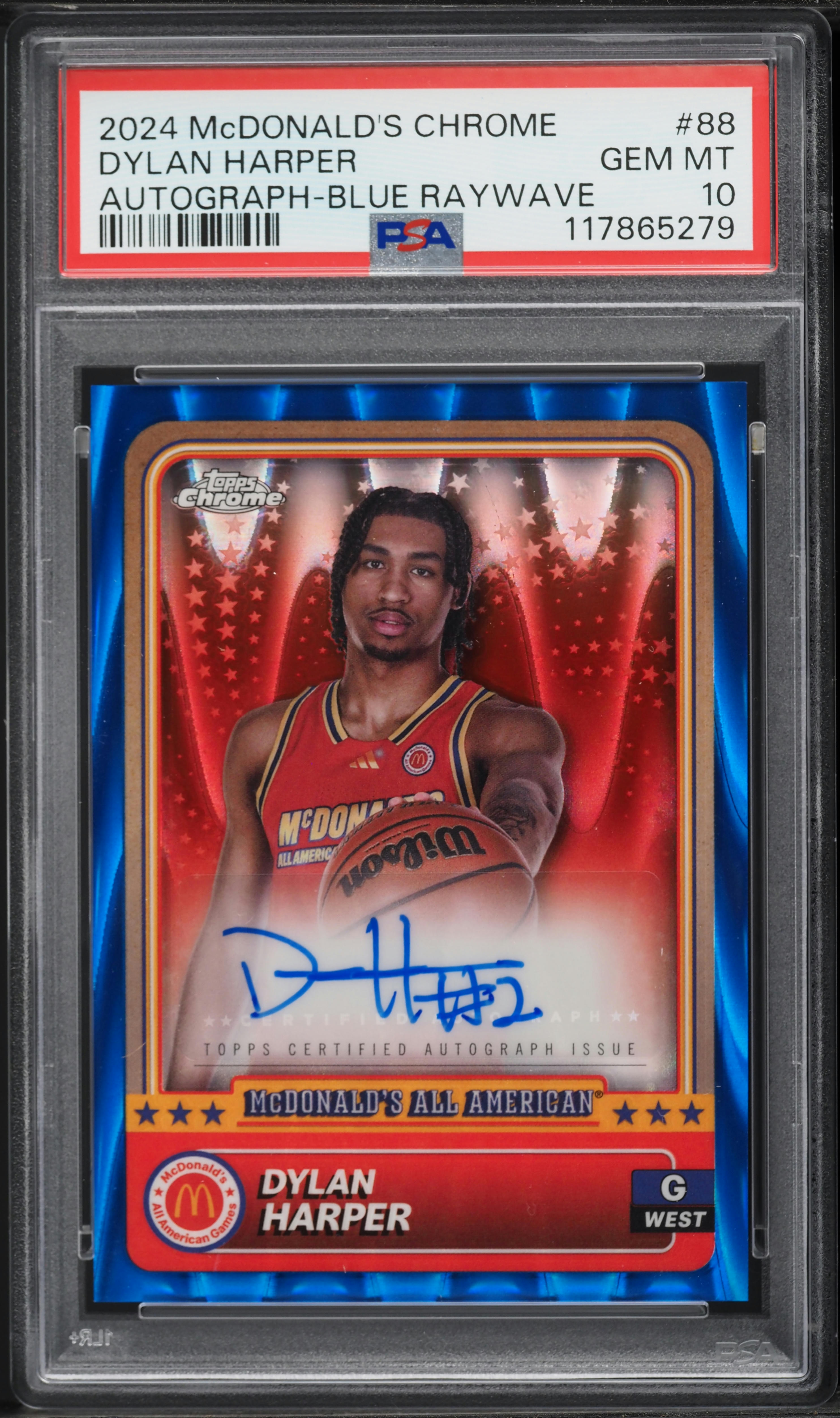 2024 Topps Chrome McDonald's Blue Raywave Dylan Harper AUTO #88