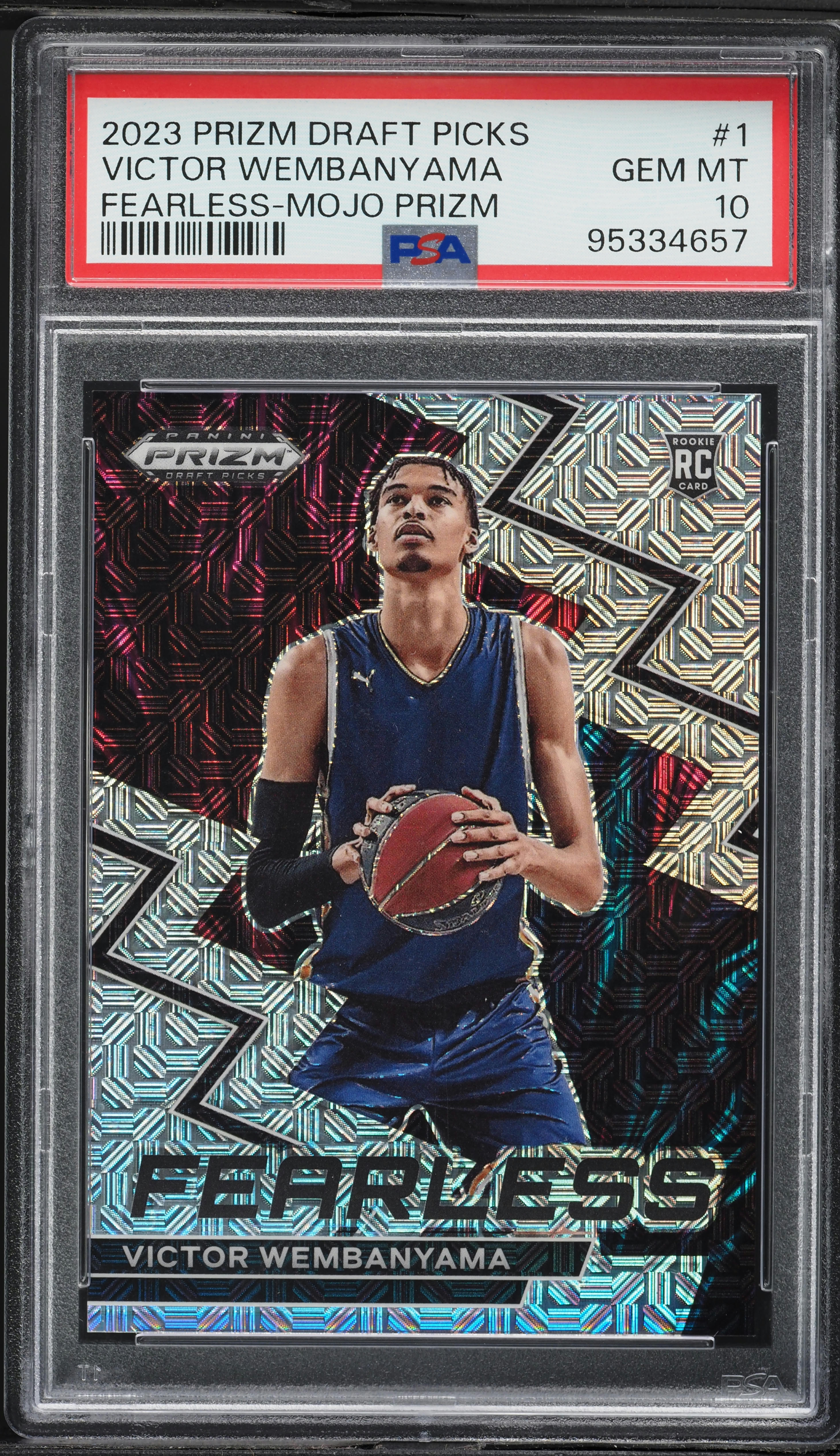 2023 Panini Prizm Draft Picks Fearless Mojo Victor Wembanyama