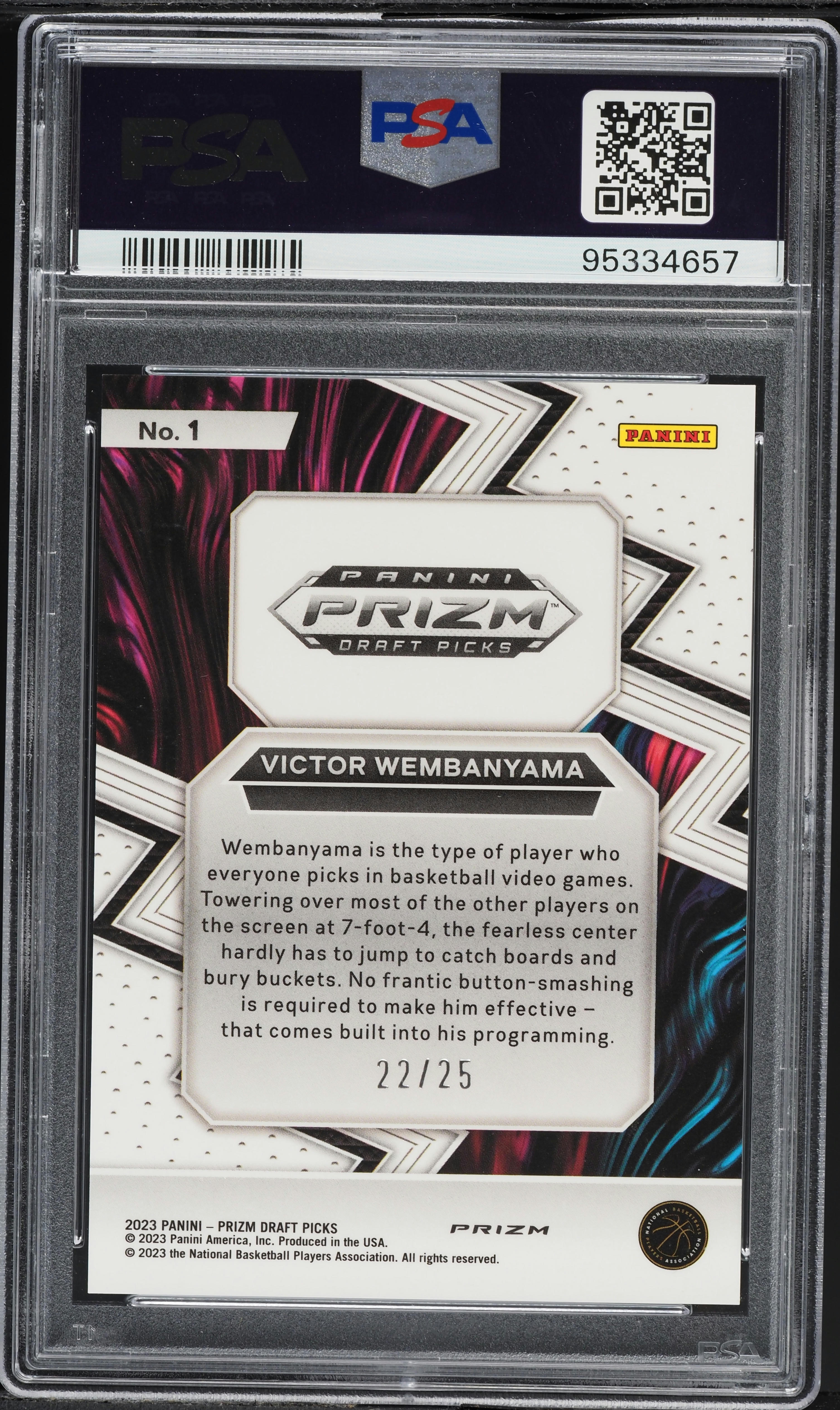 2023 Panini Prizm Draft Picks Fearless Mojo Victor Wembanyama