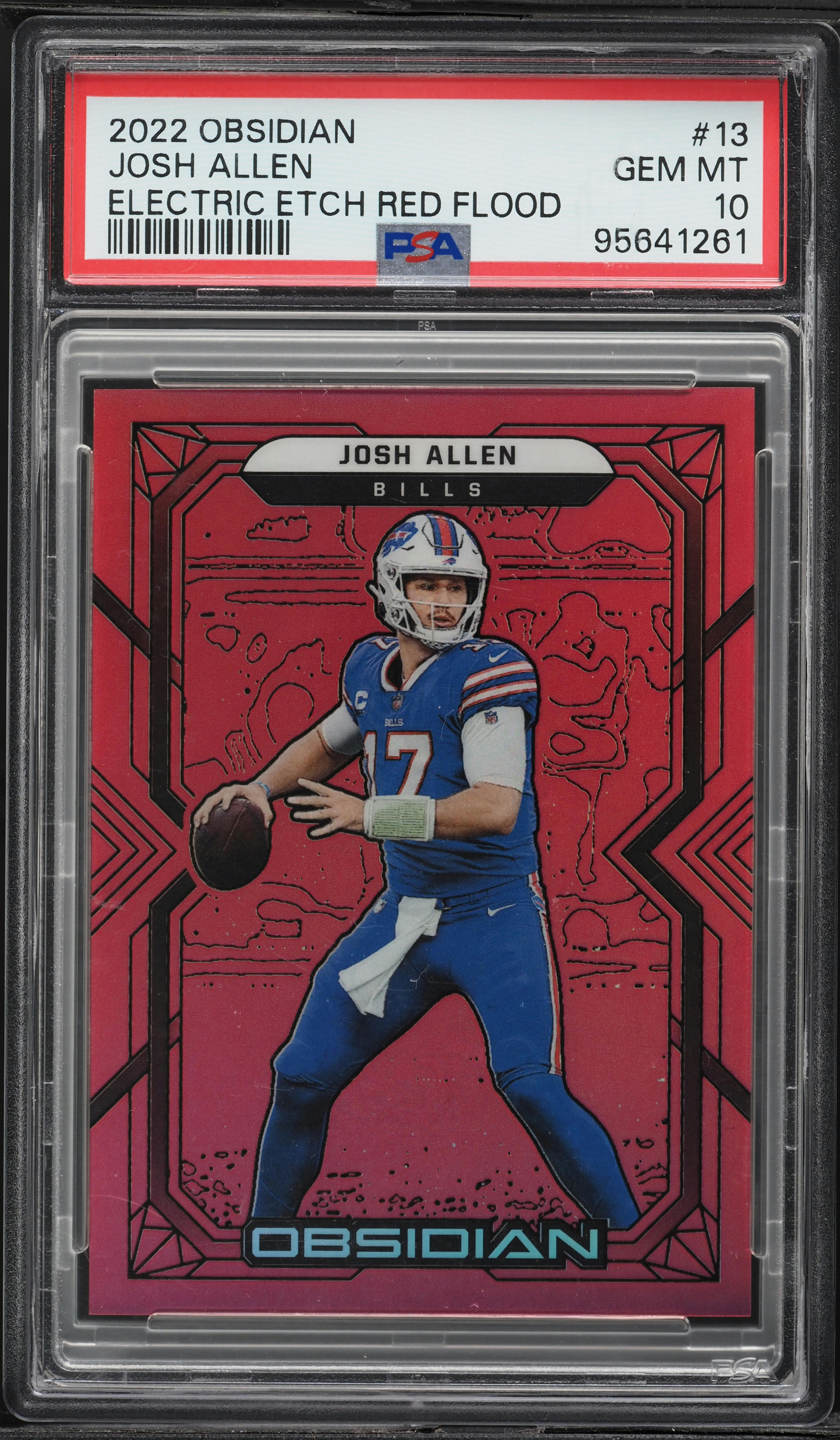 2022 Panini Obsidian Electric Etch Red Flood Josh Allen /29 #13