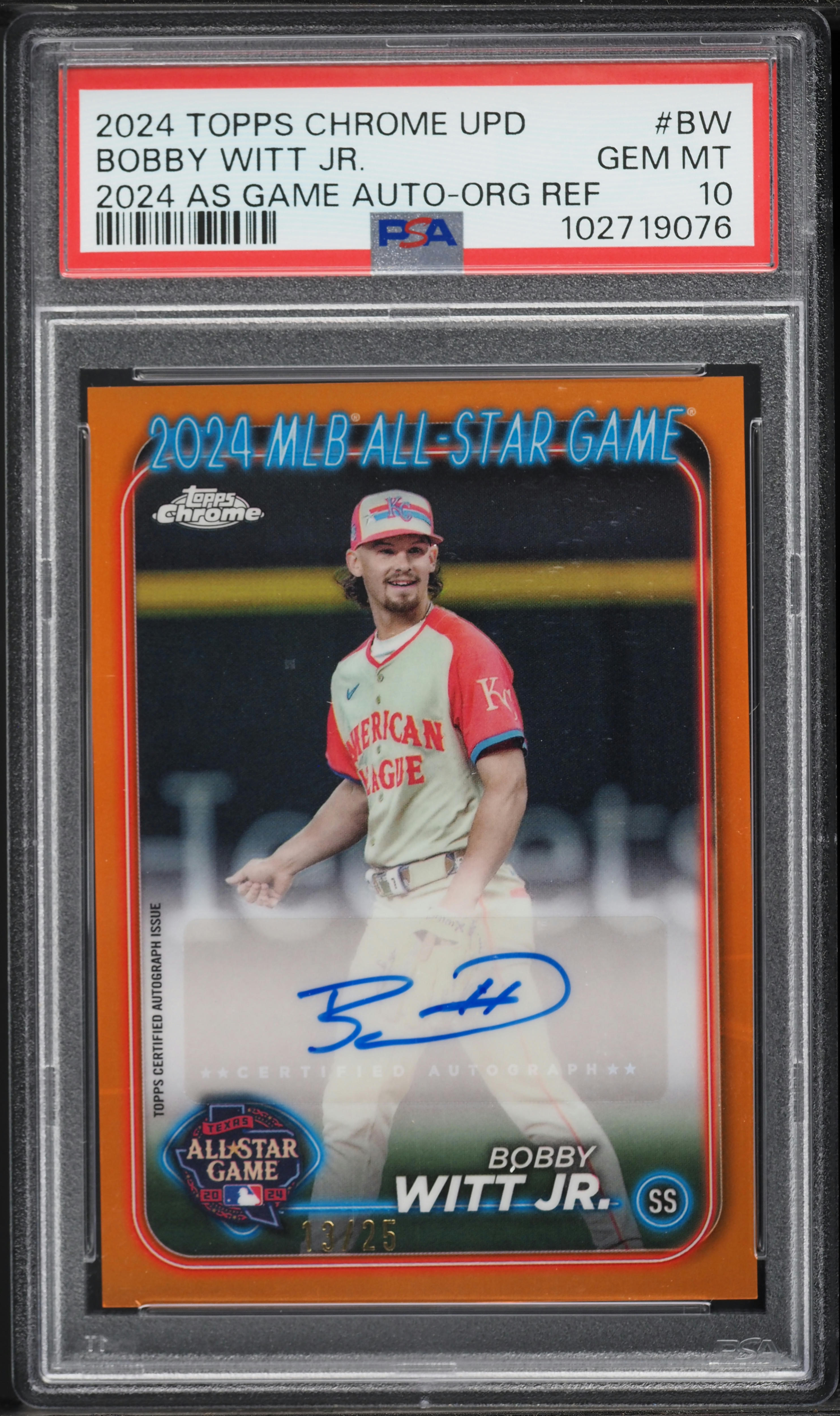 2024 Topps Chrome Update MLB All-Star Game Orange Refractor Bobby