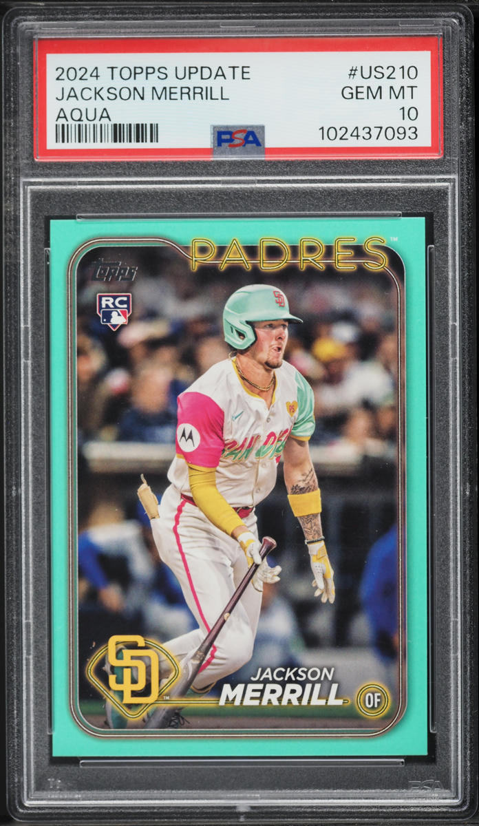 2024 Topps Update Aqua Jackson Merrill ROOKIE #US210 PSA 10 GEM MINT