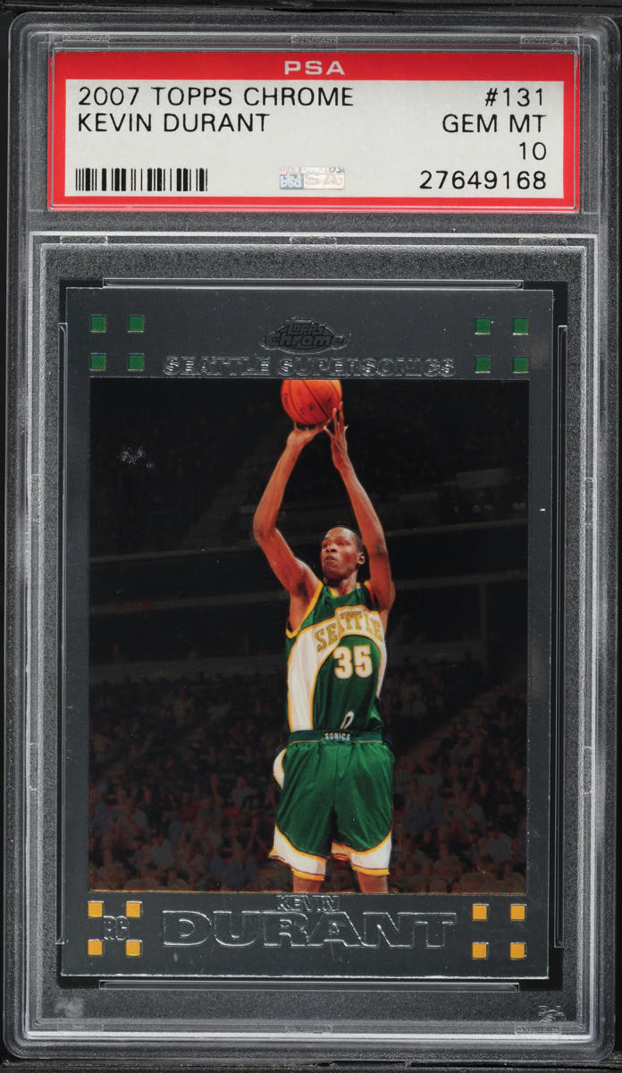 2007 Topps Chrome Kevin Durant ROOKIE #131 PSA 10 GEM MINT