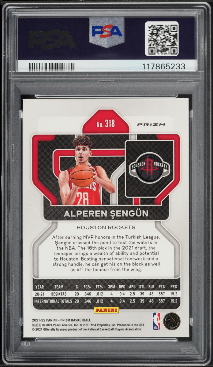 2021 Panini Prizm Factory Set Green Hyper Alperen Sengun ROOKIE