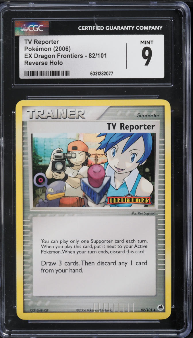2006 Pokemon EX Dragon Frontiers Reverse Holo TV Reporter #82 CGC 9 MINT