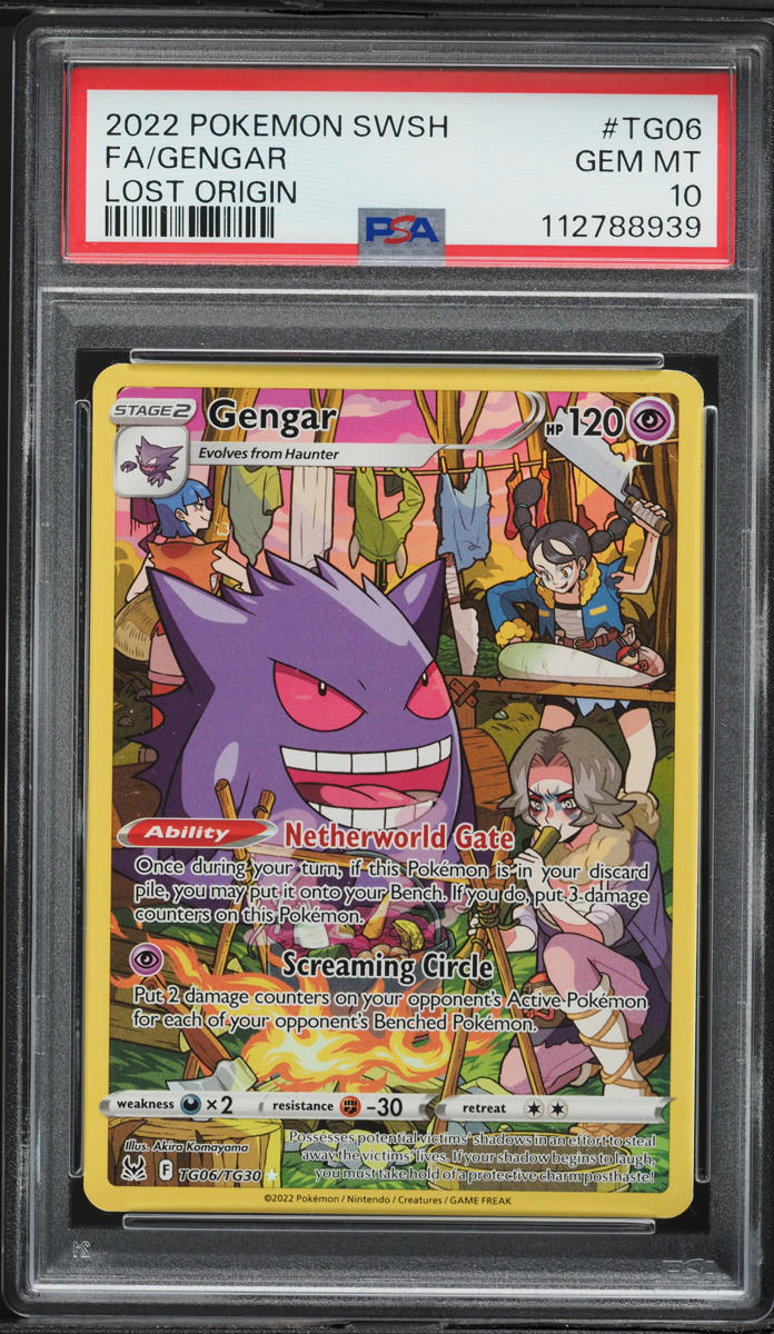 2022 Pokemon Sword & Shield Lost Origin CHR Gengar #TG06 PSA 10