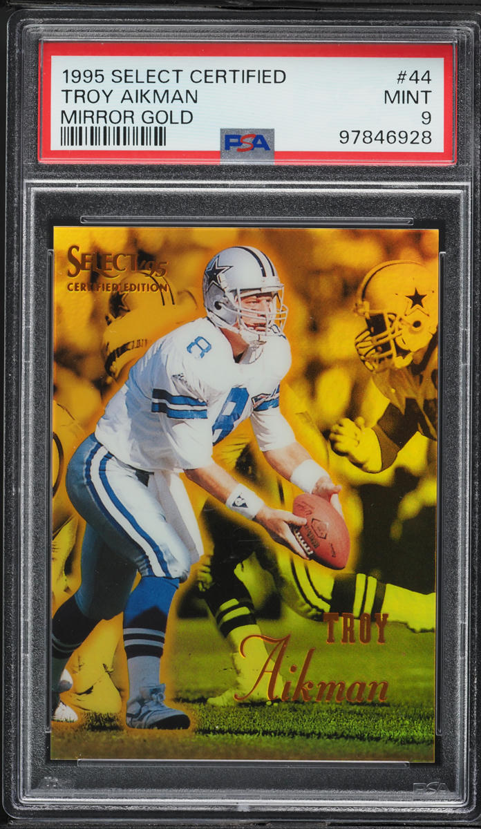 1995 Select Certified Mirror Gold Troy Aikman #44 PSA 9 MINT