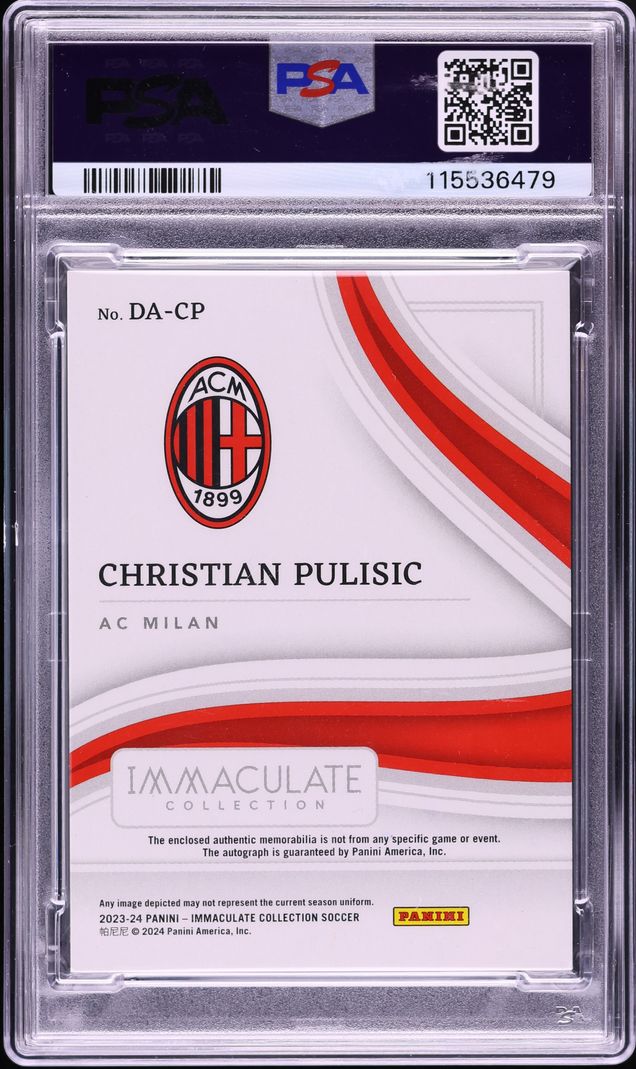 2023 Immaculate Collection Dual Christian Pulisic PATCH AUTO /99 #DACP ...