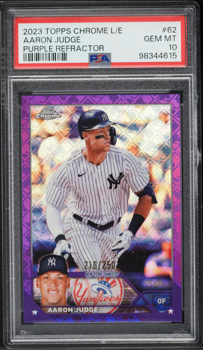 2023 Topps Chrome Logofractor Purple Refractor Aaron Judge /250