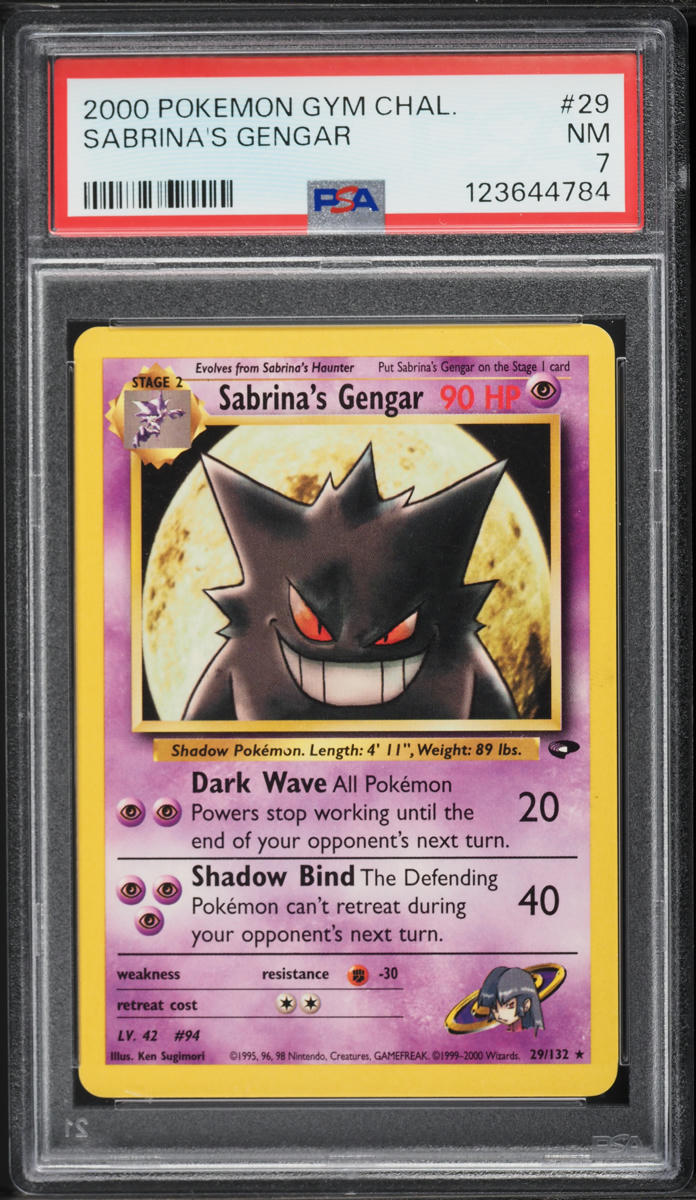 2000 Pokemon Gym Challenge Sabrina's Gengar #29 PSA 7 NRMT