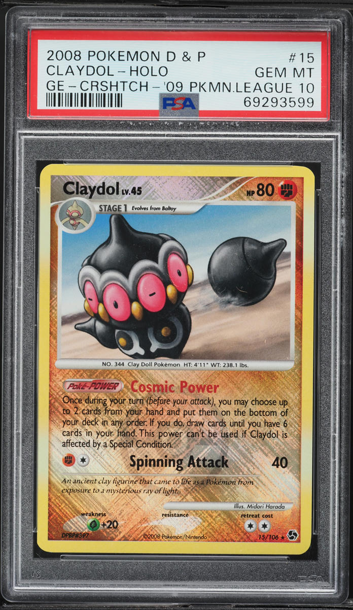 2008 Pokemon Diamond & Pearl Great Encounters Holo Claydol #15 PSA 10 GEM MINT
