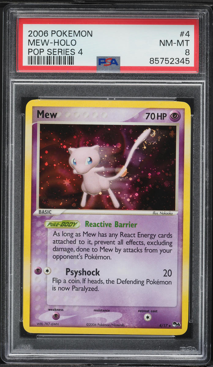 2006 Pokemon POP Series 4 Holo Mew #4 PSA 8 NM-MT