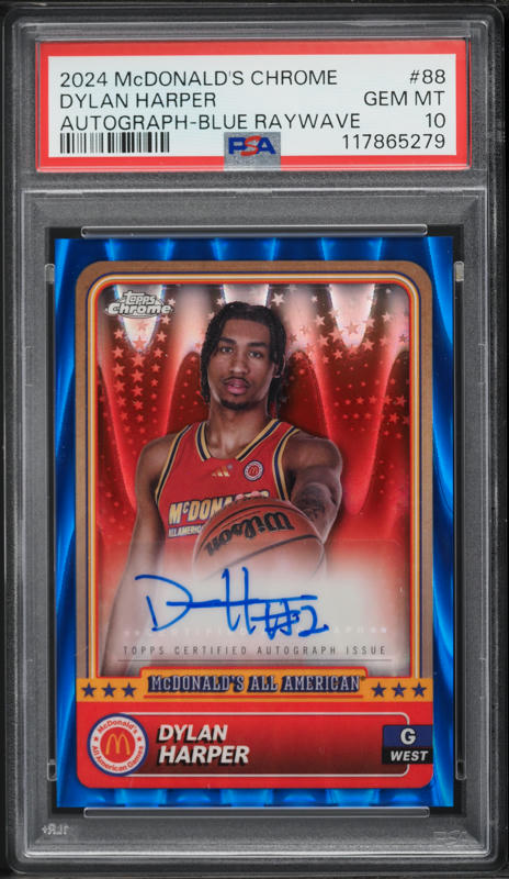2024 Topps Chrome McDonald's Blue Raywave Dylan Harper AUTO #88