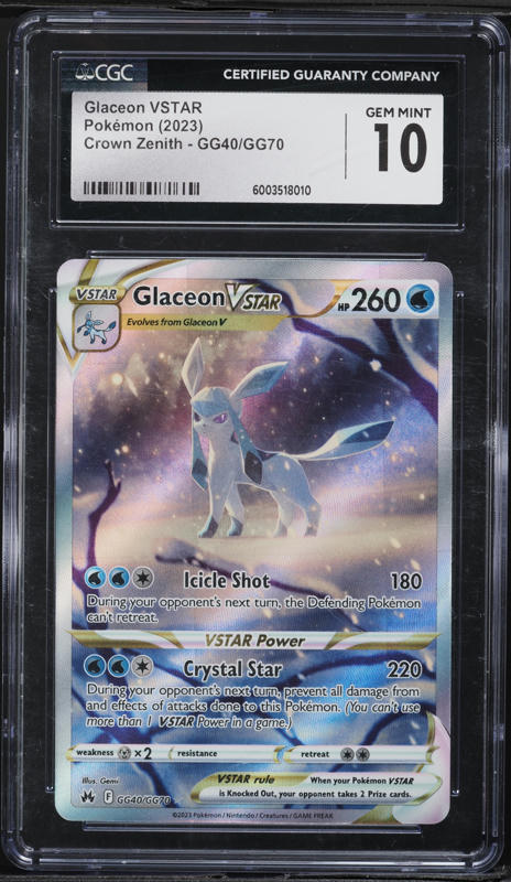 2021 Pokemon SWSH Promo Special Collection Holo Glaceon VSTAR #SWSH197 CGC  10 PRISTINE on Fanatics Collect