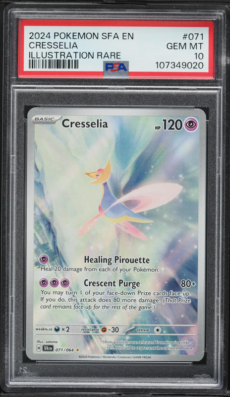 2024 Pokemon Scarlet & Violet Shrouded Fable IR Cresselia #71 PSA 10 GEM MINT