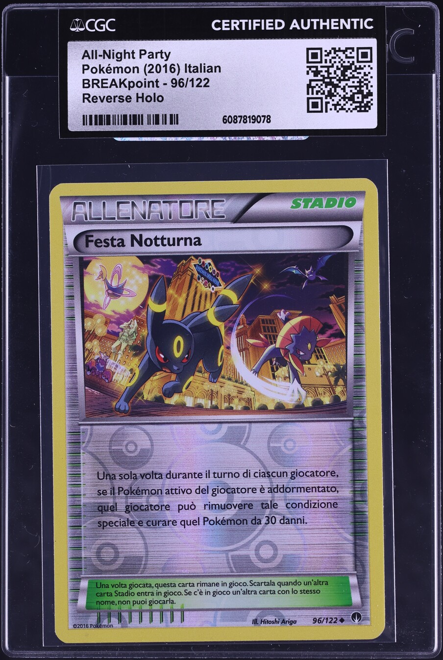 2016 Pokemon Italian XY Breakpoint Reverse Holo All-Night Party