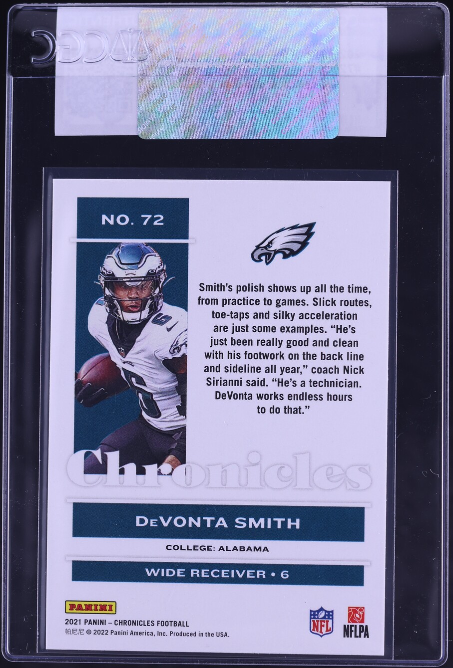 2021 Panini Chronicles DeVonta Smith ROOKIE #72 CGC AUTH