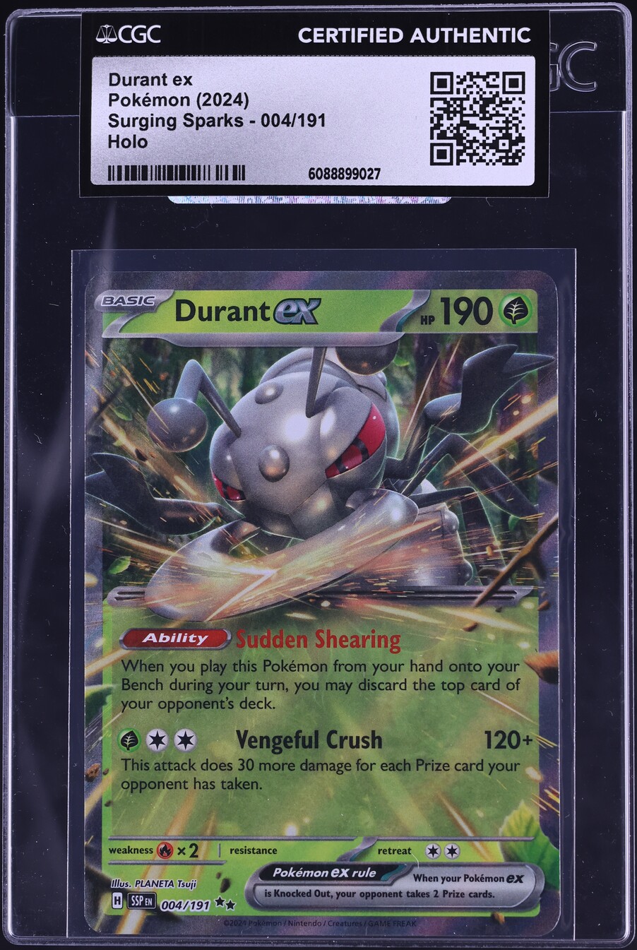 2024 Pokemon Scarlet & Violet Surging Sparks Holo Durant ex #4 CGC AUTH on  Fanatics Collect