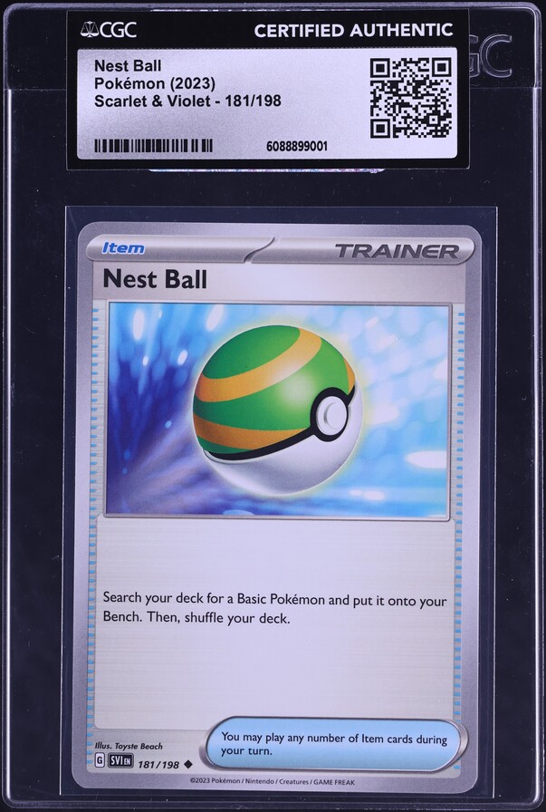 2023 Pokemon Scarlet & Violet Nest Ball #181 CGC AUTH