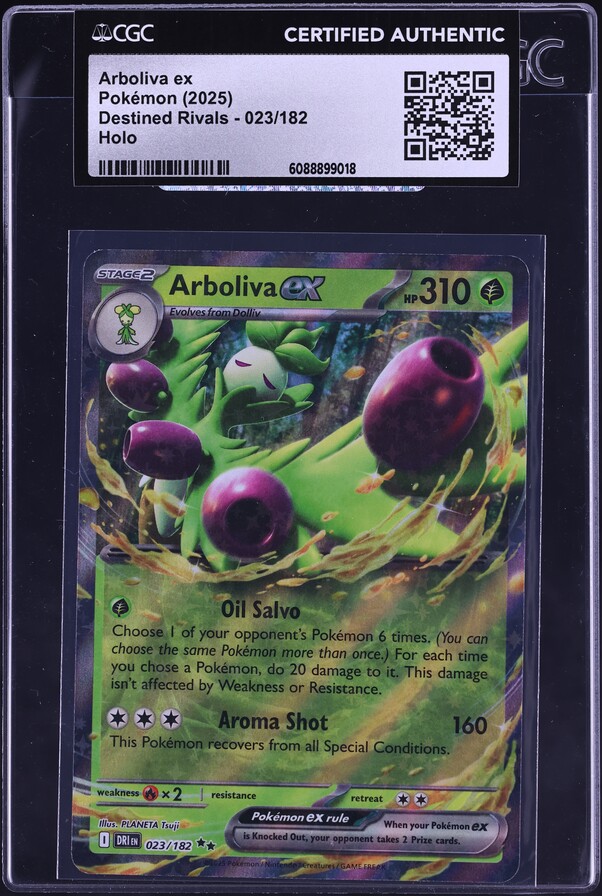 2025 Pokemon Scarlet & Violet Destined Rivals Holo Arboliva ex #23 CGC AUTH