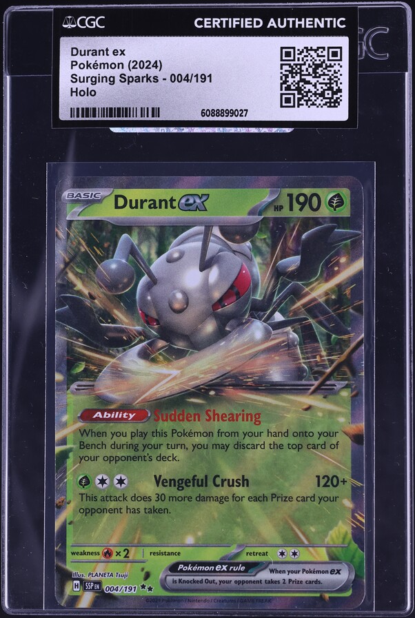 2024 Pokemon Scarlet & Violet Surging Sparks Holo Durant ex #4 CGC AUTH on  Fanatics Collect