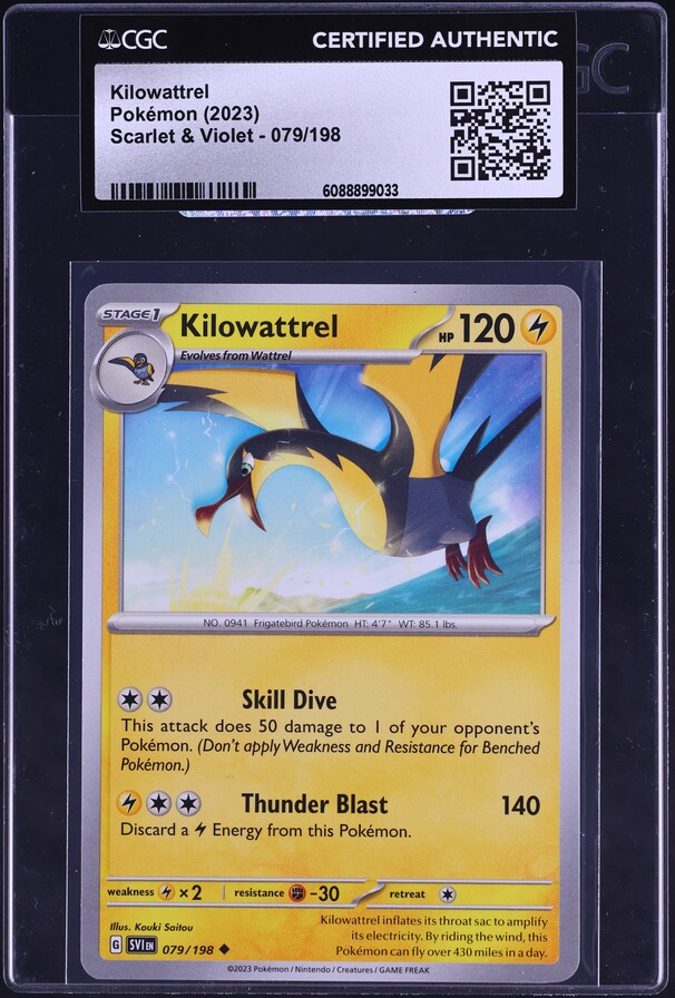 kilowattrel pokemon card value (079/198) - Pokmon TCG: Scarlet Weakness / Resistance / Retreat Cost Iono's Kilowattrel [Reverse Holo] #55