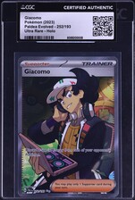 giacomo pokemon card full art TCG - Paldea Evolved Holo 252/193 You may play only 1 Supporter card during your turn Giacomo Pokemon Cards Price Guide