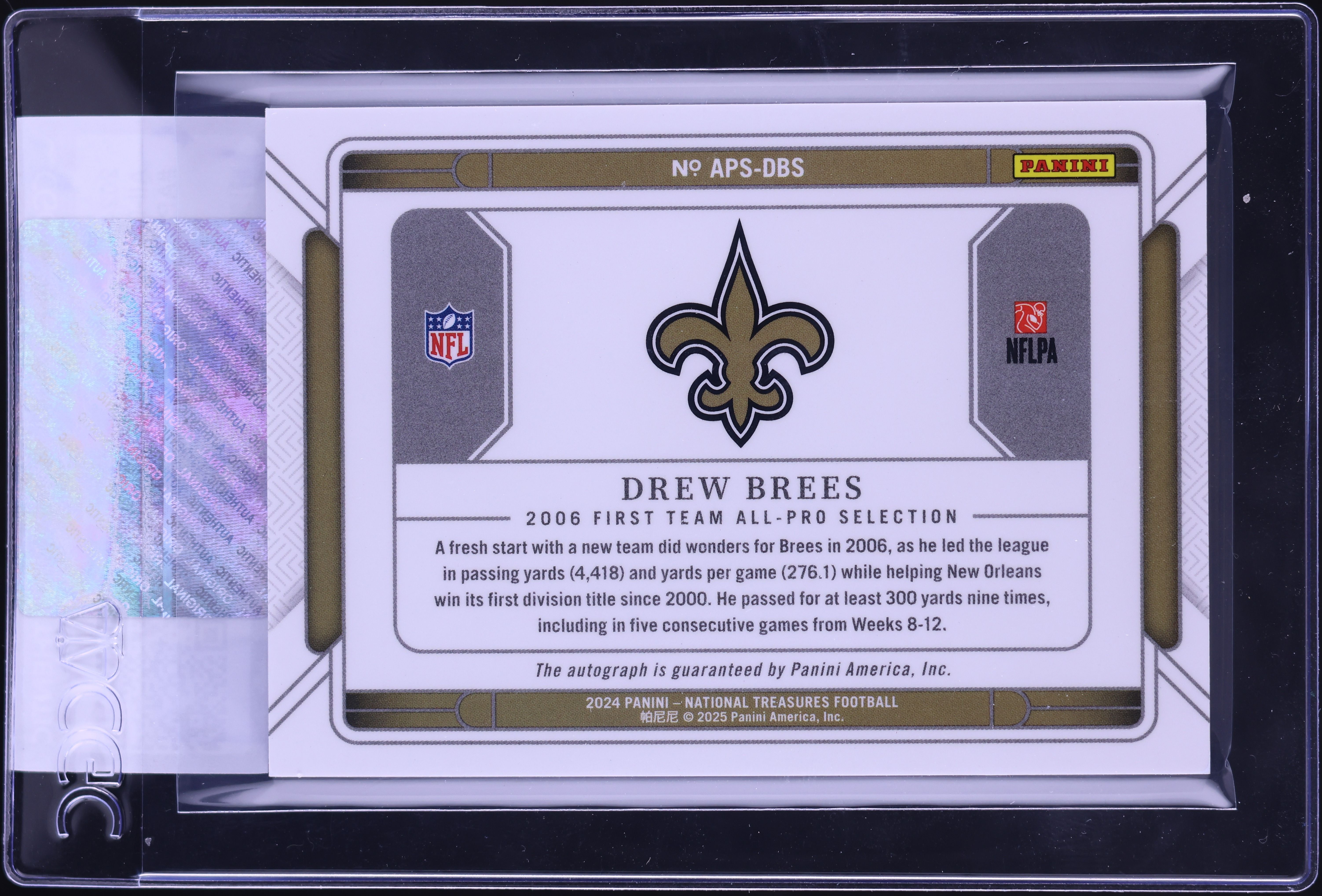 2024 National Treasures All Pro Signatures Drew Brees AUTO /99