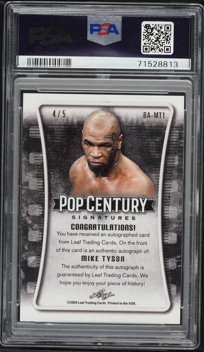 2021 Leaf Metal Pop Century Flashback Orange Mike Tyson AUTO DNA 8