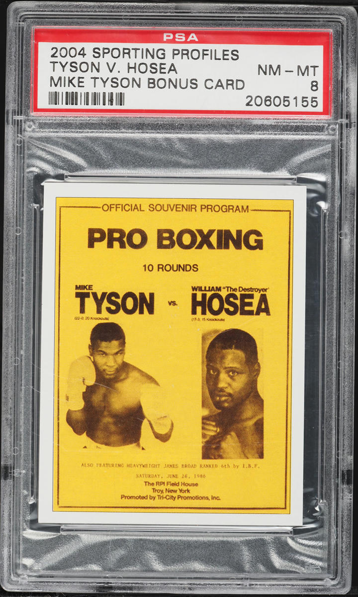 2004 Sporting Profiles Iron Mike Tyson Vs. William "The Destroyer" Hosea PSA 8 NM-MT