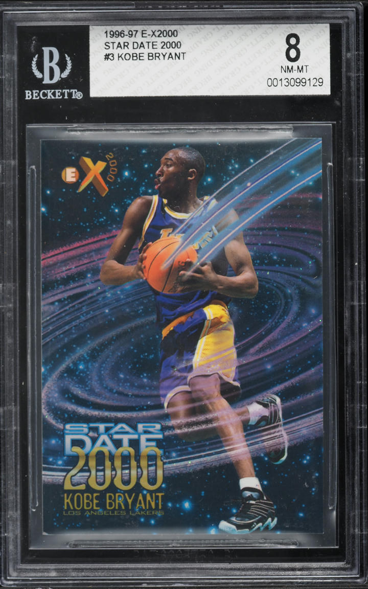 1996 Skybox E-X2000 Star Date 2000 Kobe Bryant ROOKIE #3 BGS 8 NM-MT